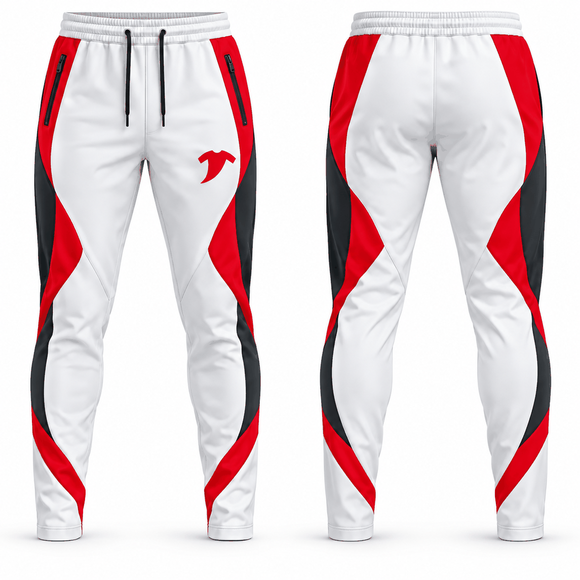 Orange charcoal athletic trouser - Image 2