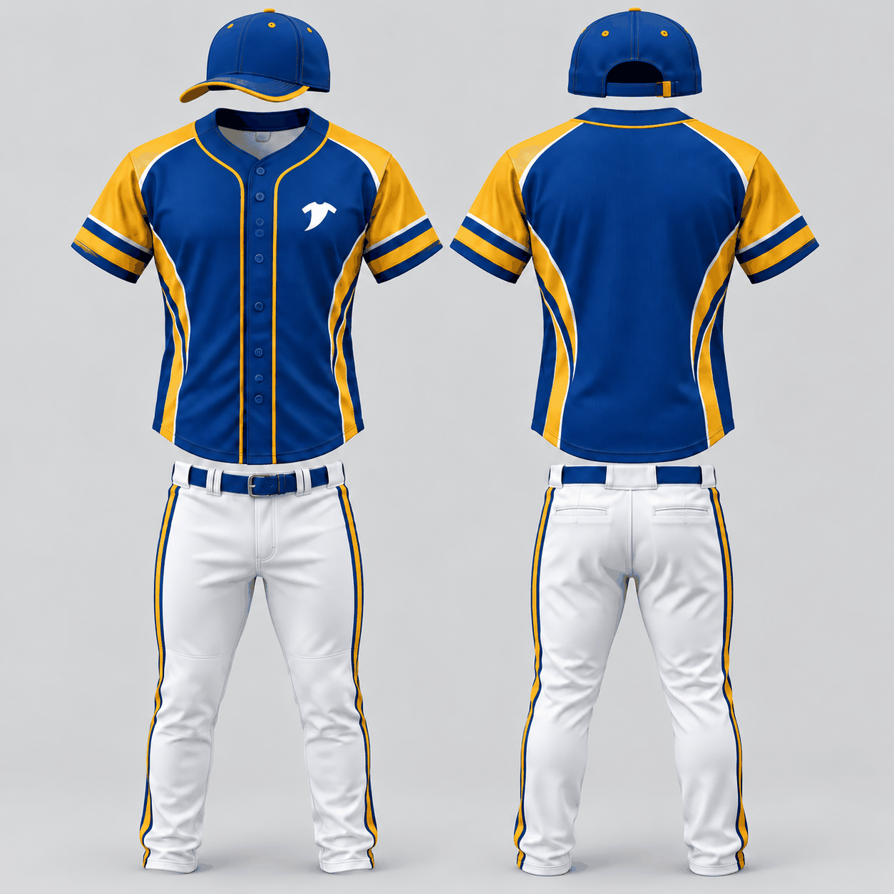 Forest Green Gold Baseball Uniform Set - Image 4