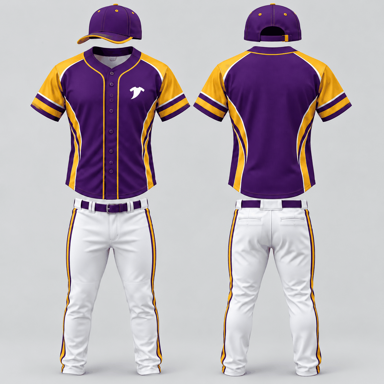 Forest Green Gold Baseball Uniform Set - Image 5