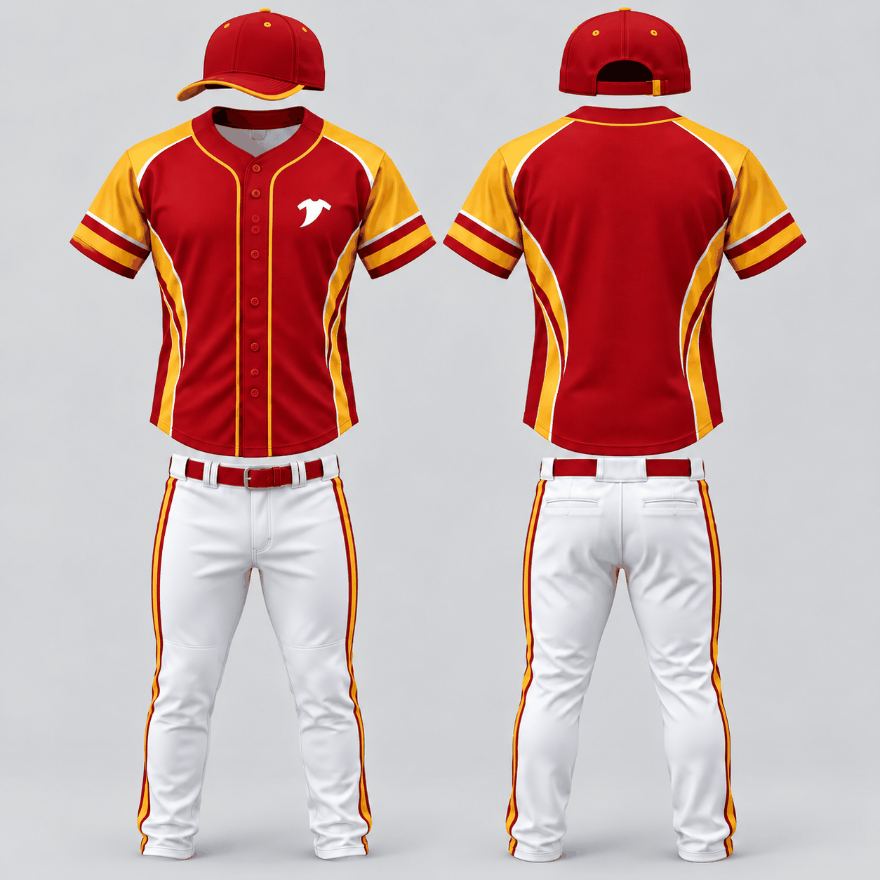 Forest Green Gold Baseball Uniform Set - Image 2